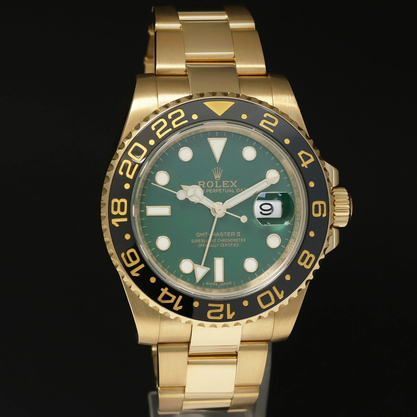 2026 RSC Papers MINT Rolex 116718LN GMT-Master II 2 Ceramic Green Yellow Gold