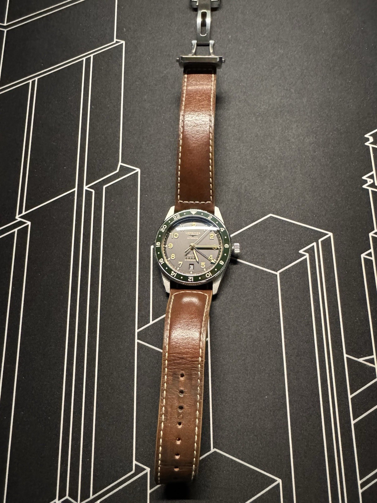 Longines Spirit Zulu Time 39mm Automatic Watch