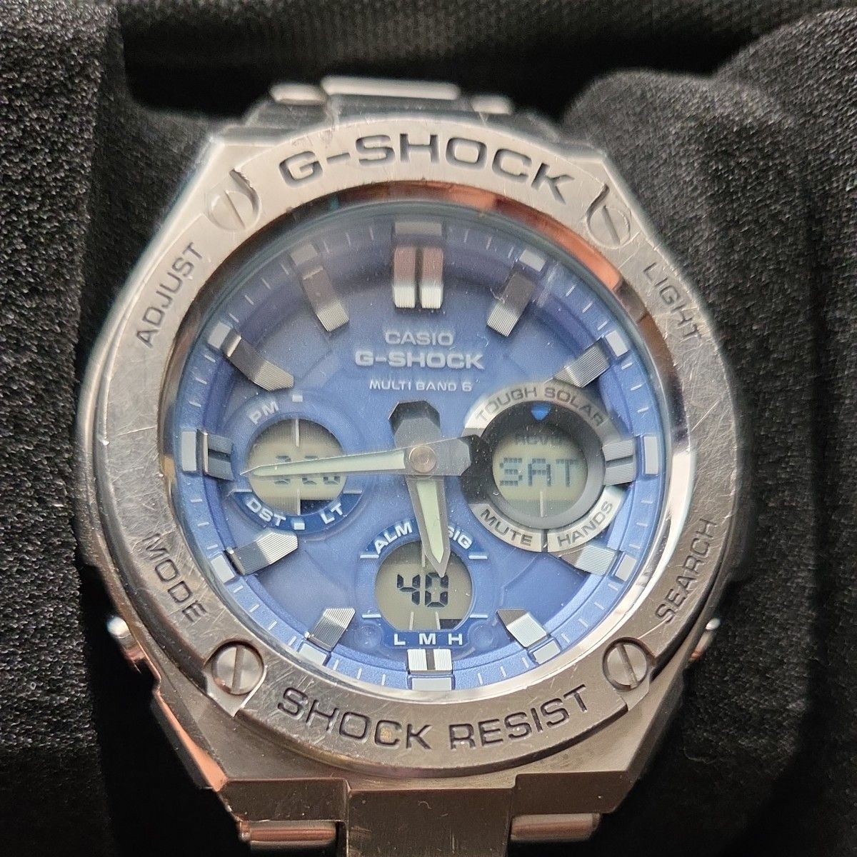 CASIO G SHOCK GST W310 Multi Band 6 Radio Solar Blue