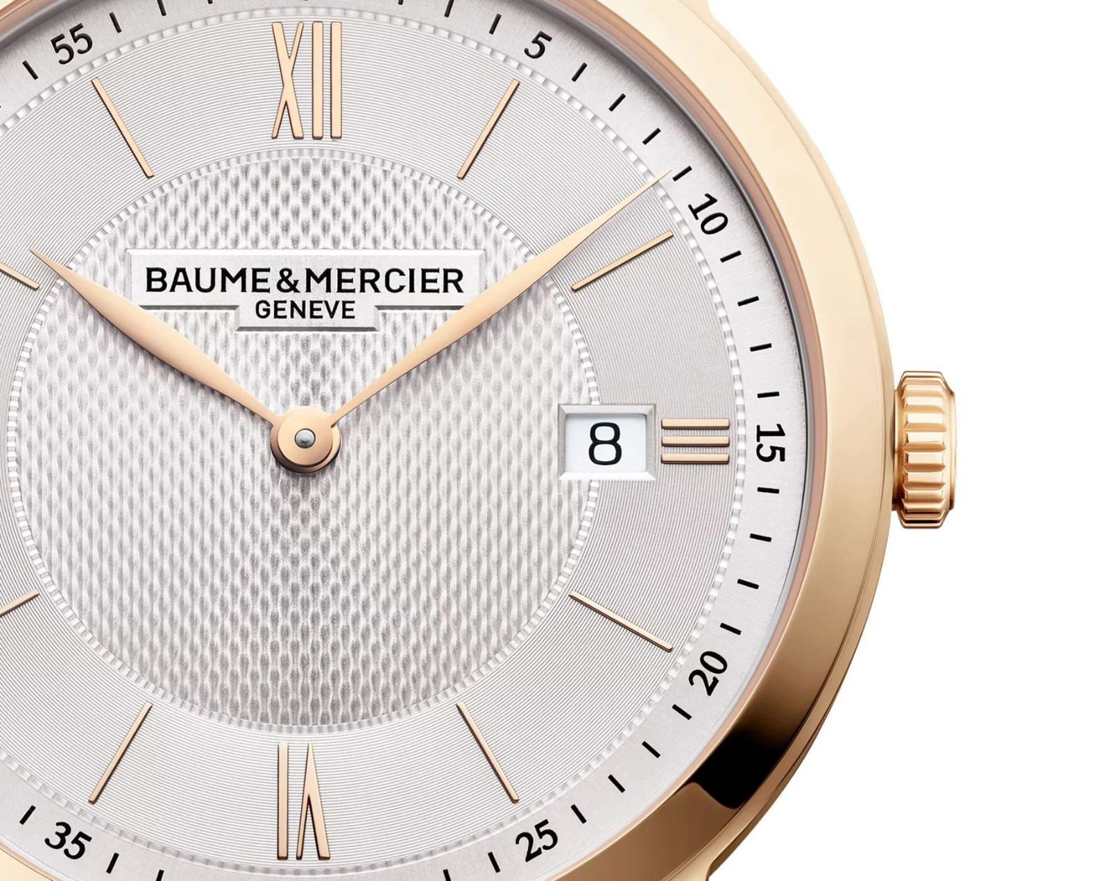Baume & Mercier Classima Brown Leather Date Swiss Quartz Mens Watch MOA10857