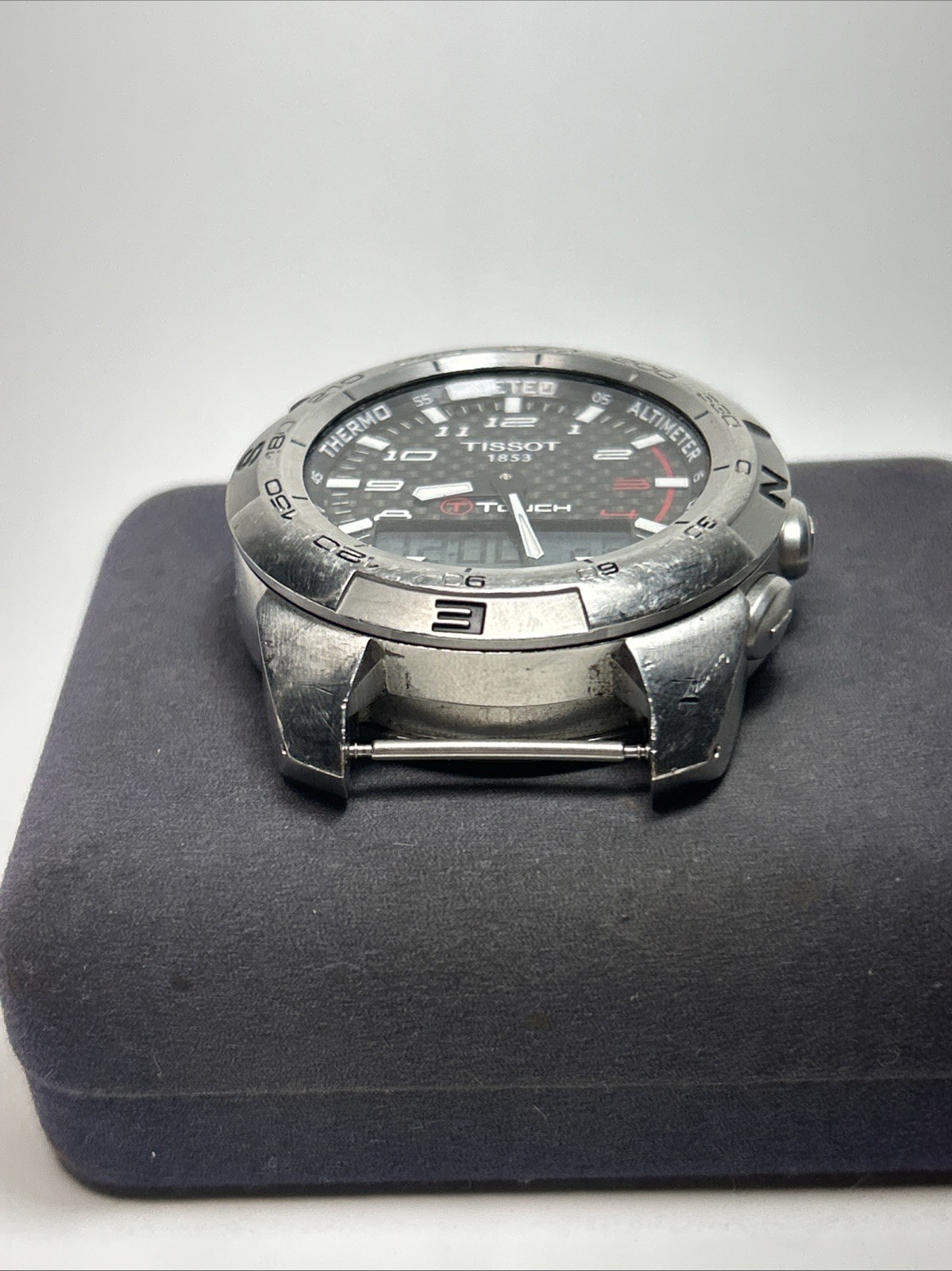 Tissot T Touch Expert Carbon Fiber Dial Stainless Watch Head T013420 New Batt