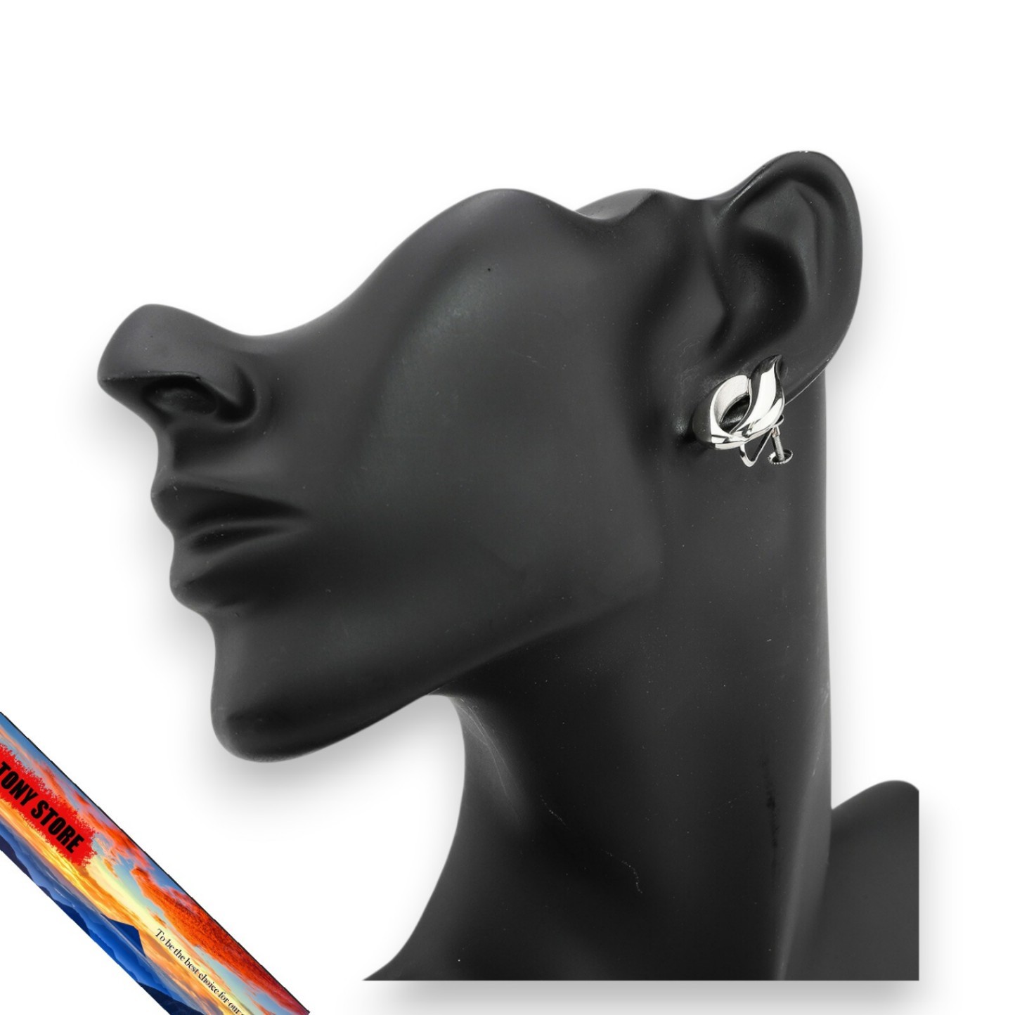 Seiko Pt900 Platinum Earrings S Design Approx 24.8×13.2mm OK