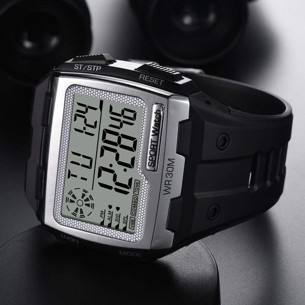 Men’s Waterproof Watch Military Tactical LED Backlight Display Sports Wristwatch