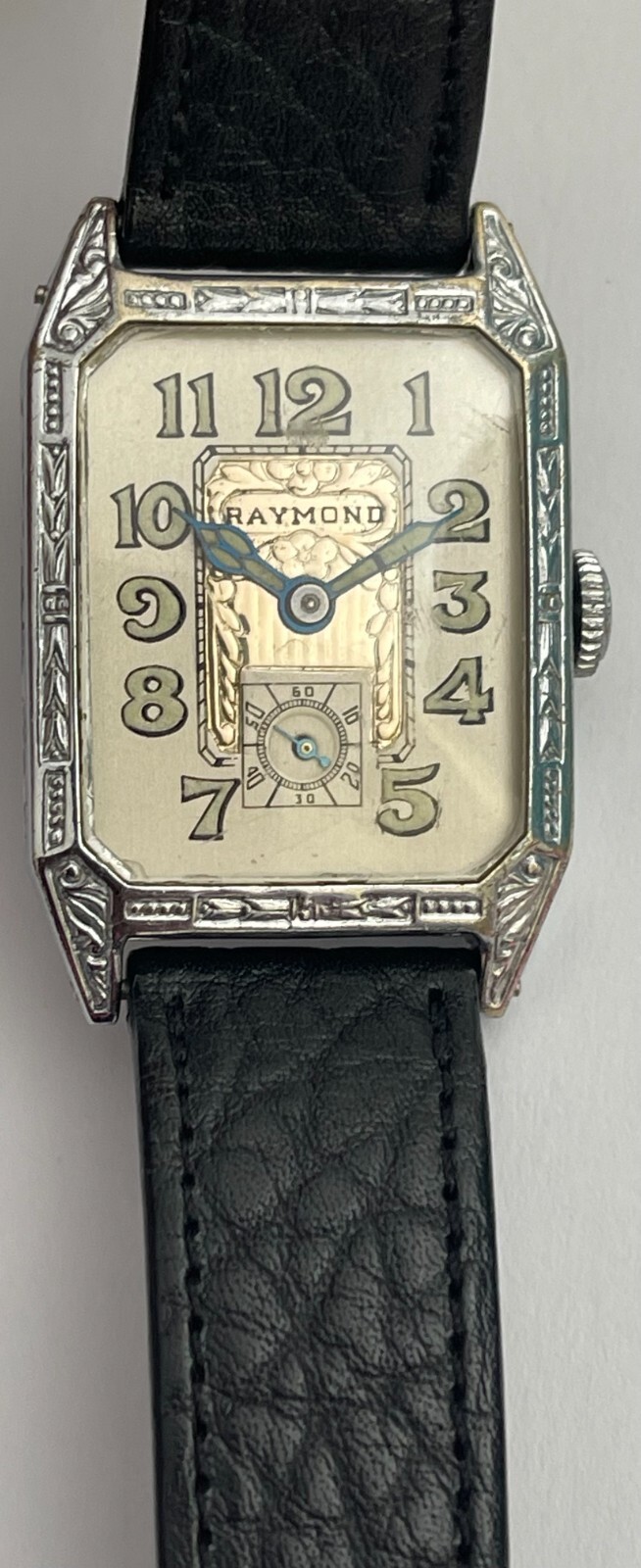 Antique RAYMOND Watch 15 Jewels 3 Adjustments Chromium Plated Antique Watch