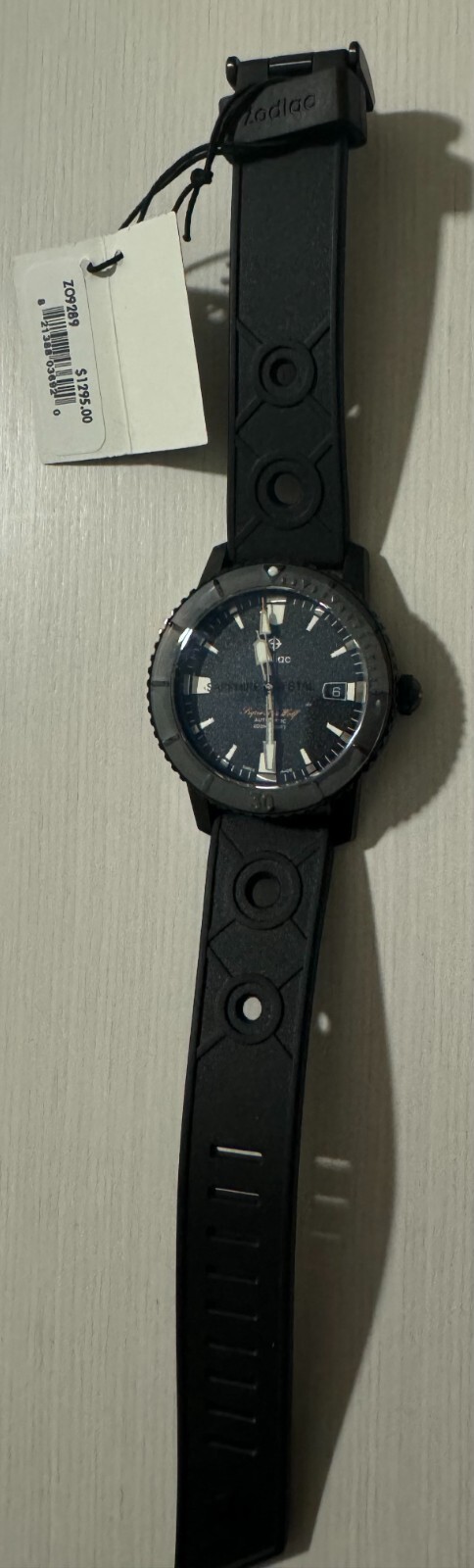 Super Sea Wolf 53 Compression Automatic Black Rubber Watch ZO9289