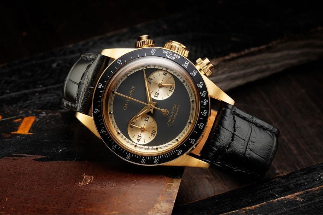 Outline 2 Chronograph Limited Edition Watch, Steel, Black Dial, Quartz, 37.8mm