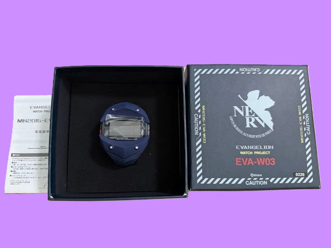 Evangelion Unit-03 Watch EVA-W03 MN-2015 Rebuild Movie Rare Japan Unused As-Is