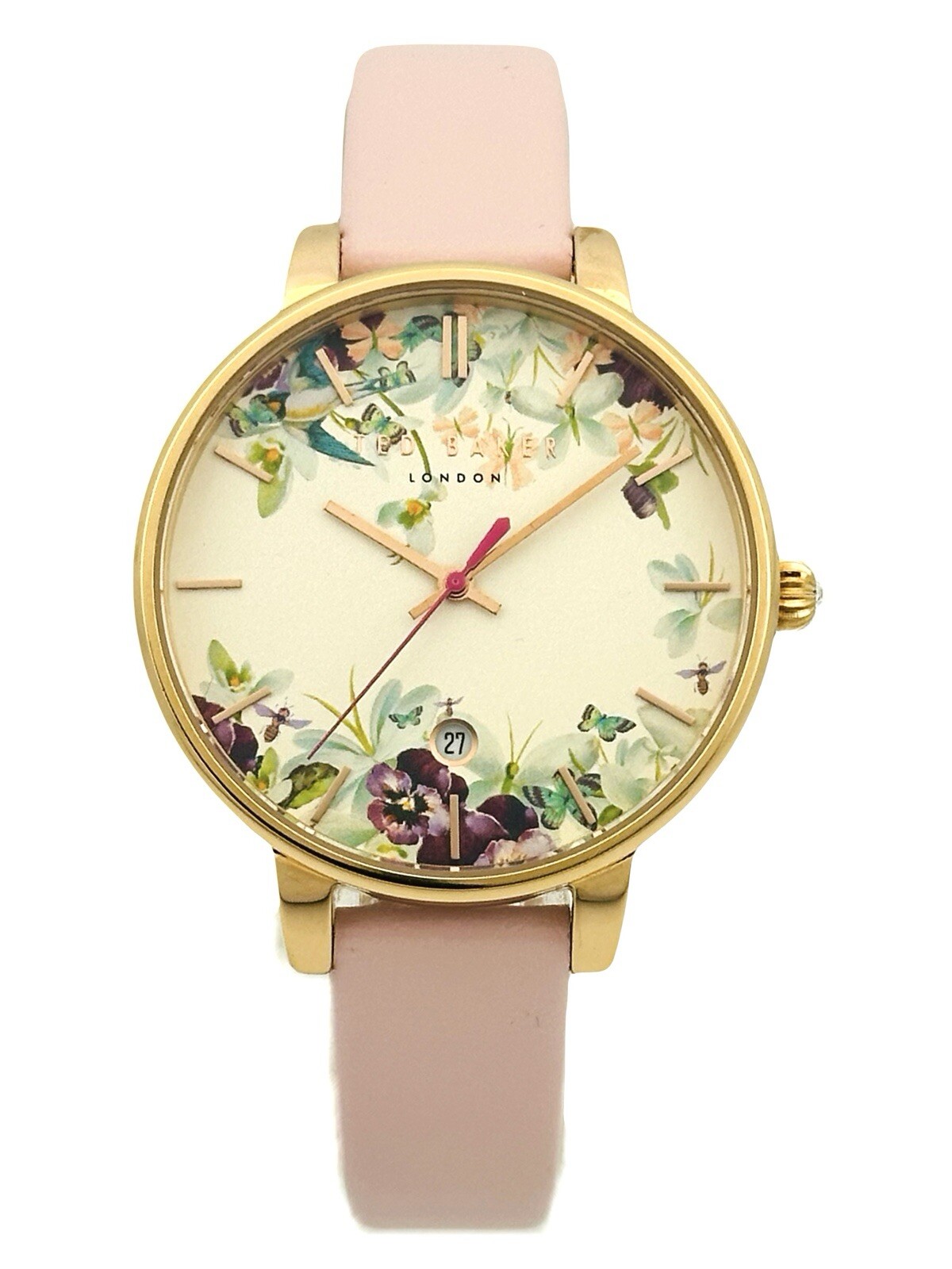 Ted Baker Kate 10031550 Ladies Classic Multicolour Dial Pink Leather Strap Watch