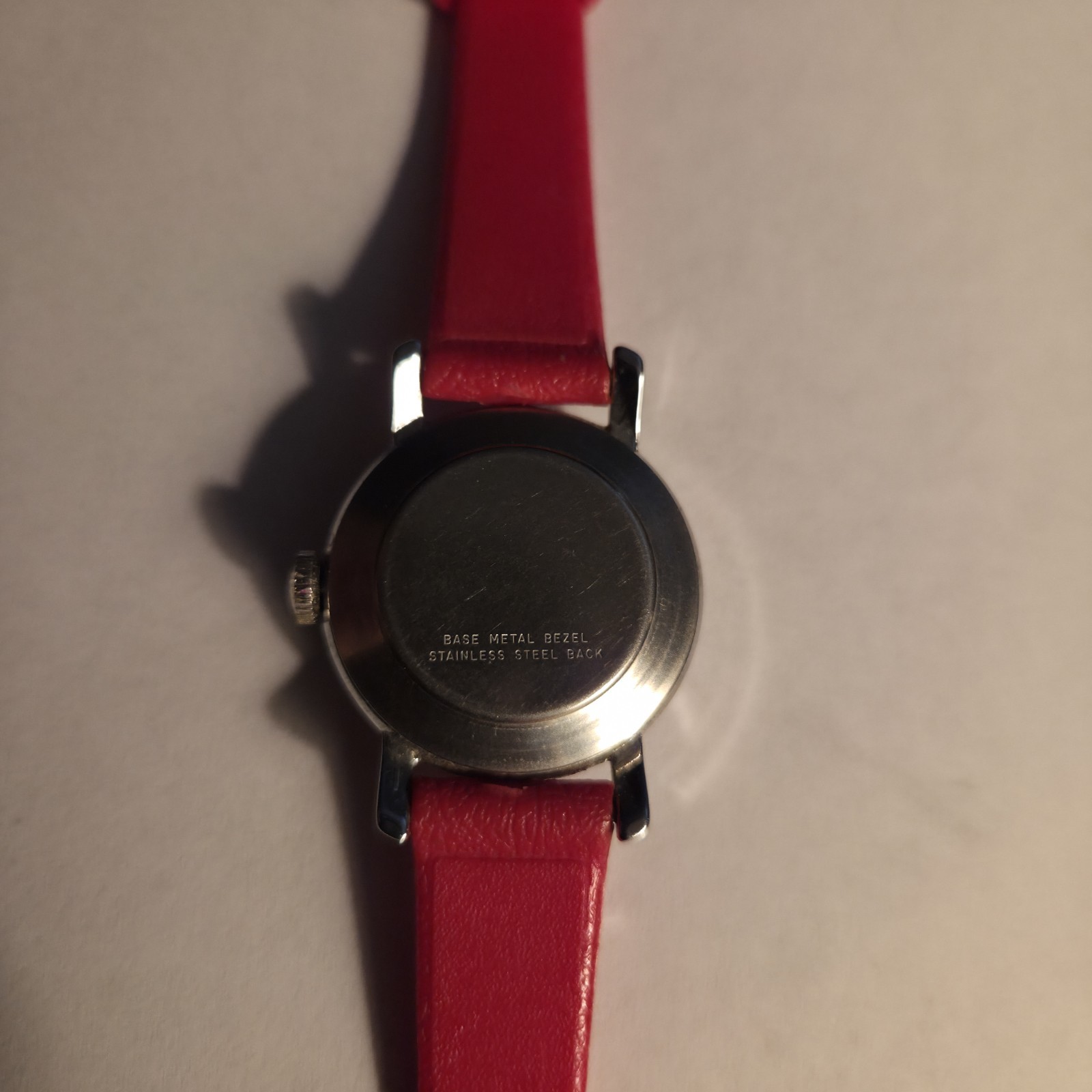 Vtg Working Peanuts Snoopy Mech Wind Up Children’s Watch Red Dial Red Band