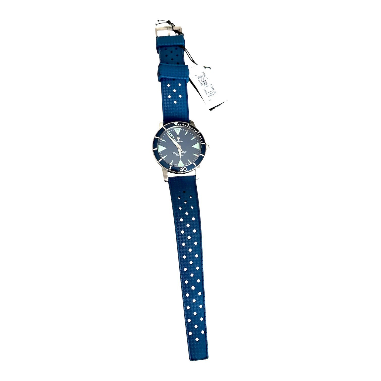 Zodiac Super Sea Wolf Automatic 200M Teal Blue Dial Rubber Strap Watch ZO9217