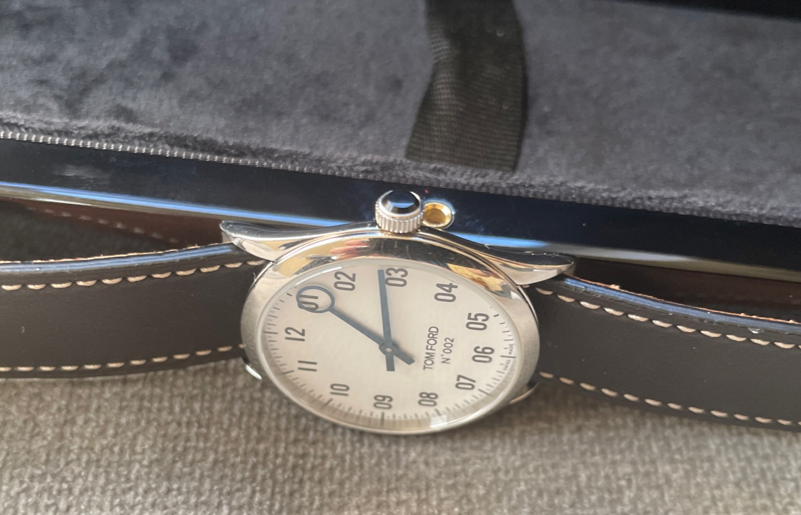 Tom Ford 002 White Dial Watch Blue Hands Full Set, NWT, SAVE NOW! Beautiful