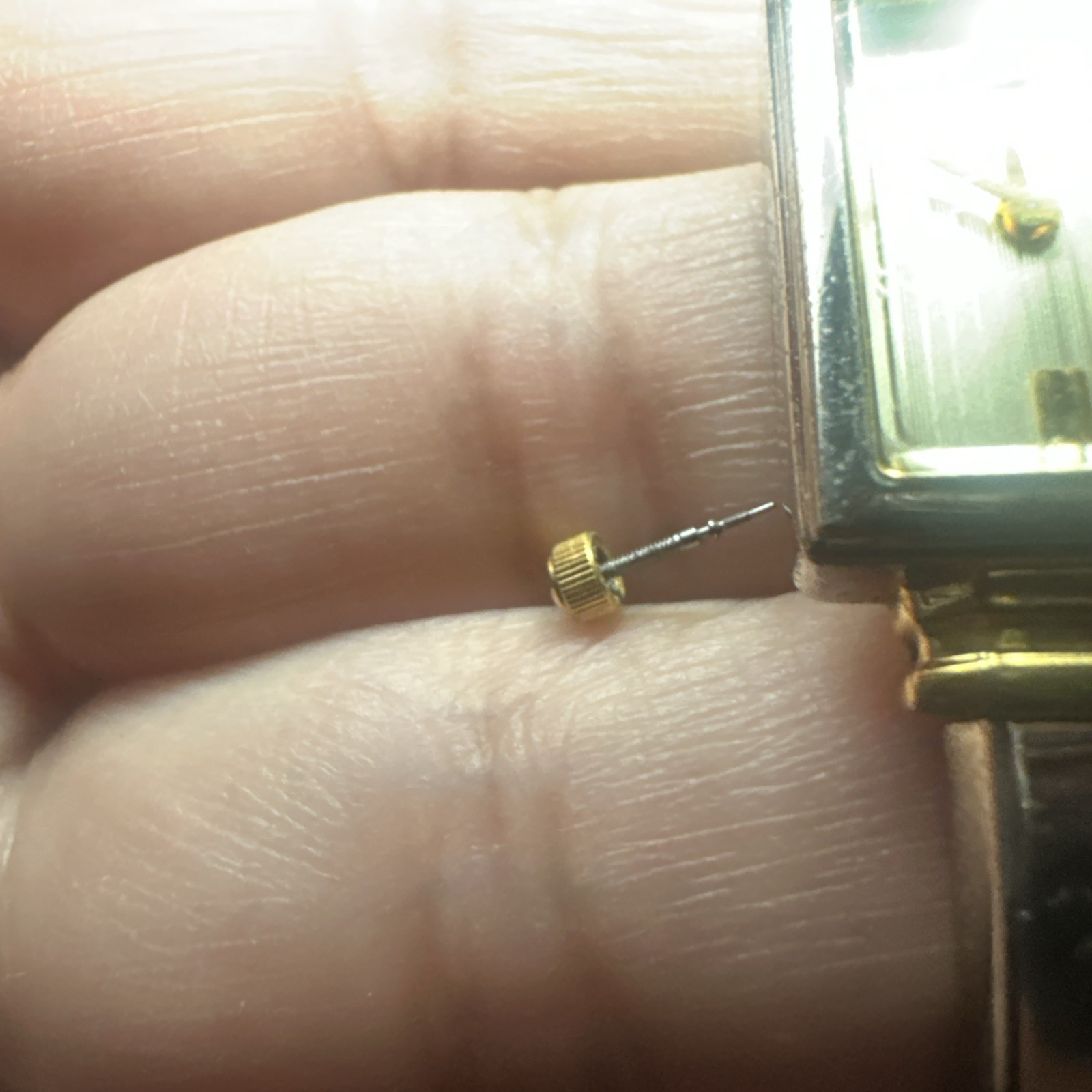 VTG CITIZEN 5421-K15044 Quartz Two Tone Women’s Watch 15mm Sz. 6.5 Broken Crown