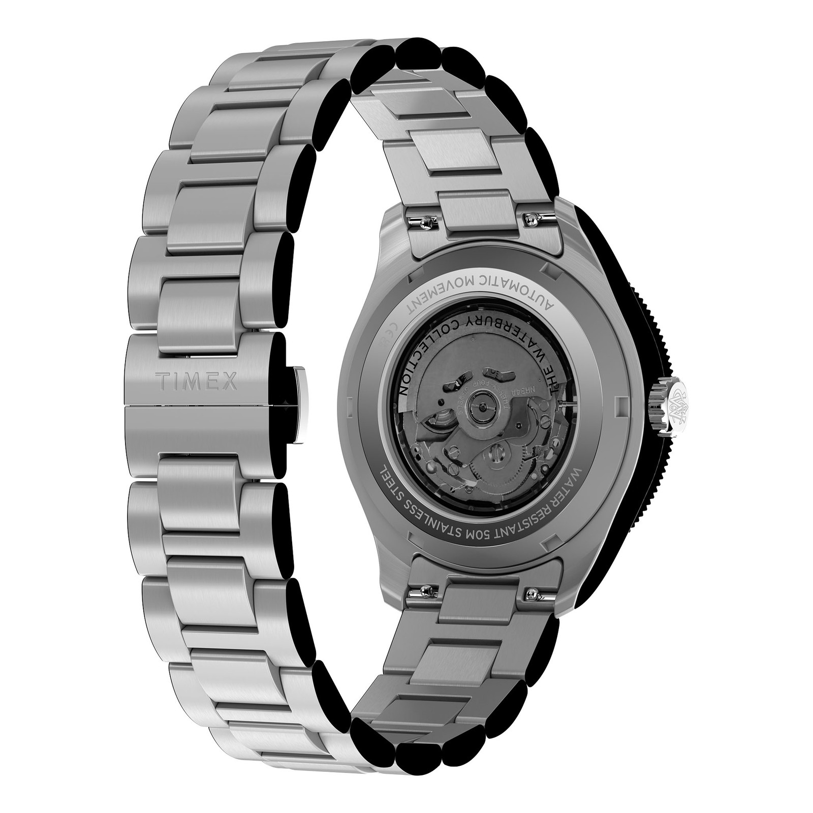 Timex Waterbury Heritage Automatic GMT 42mm Stainless Steel Bracelet Watch
