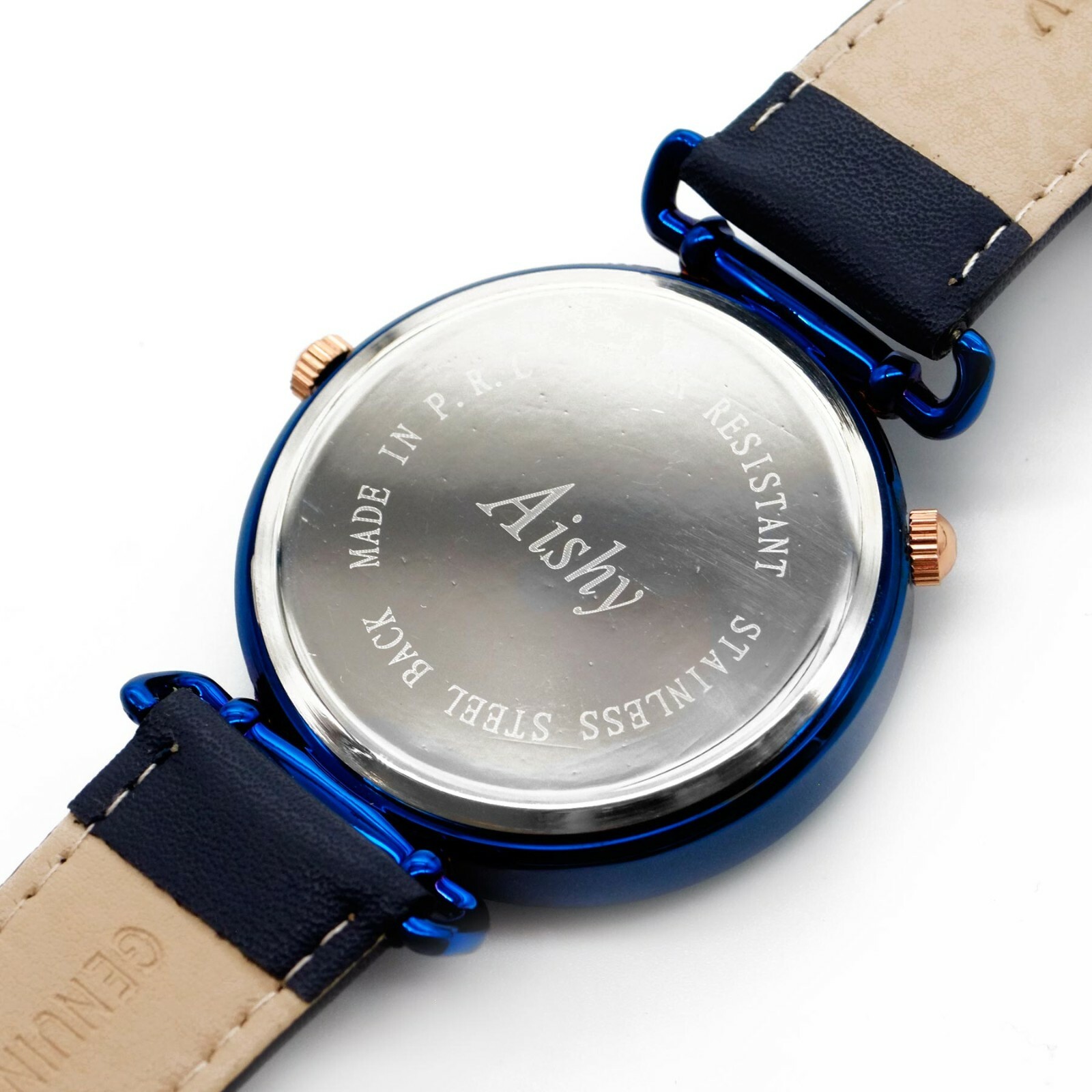 Men’s Watch: World Charterer Blue & Navy Leather. USA Shipping. New Sporty Look