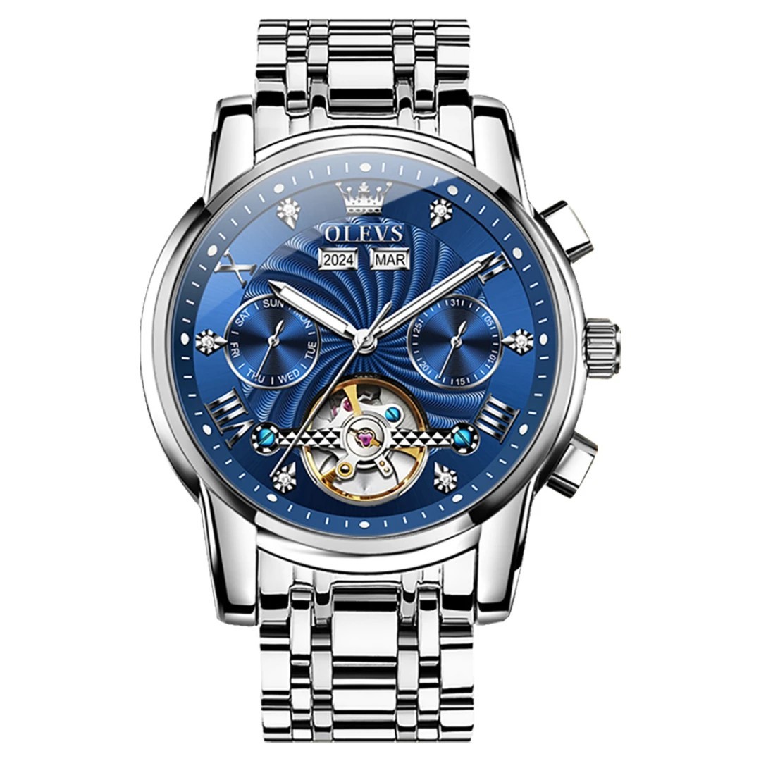 Automatic Mechanical Waterproof Watch Luxury Dial Men Men’s Strap