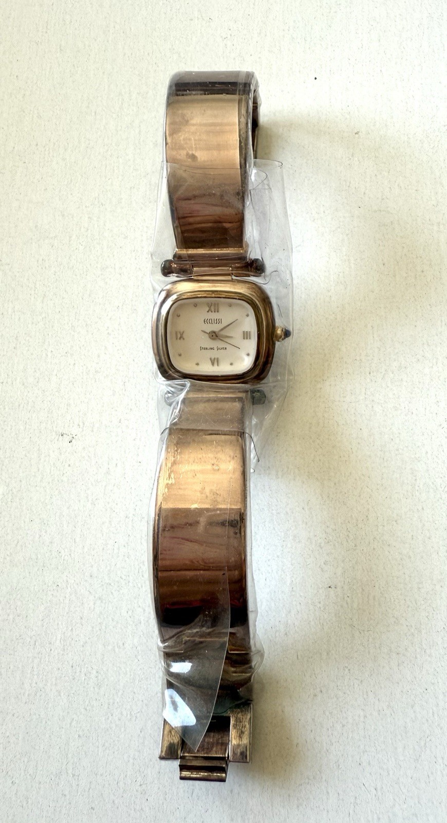 New Ecclissi Sterling Silver Womens Watch Tarnished Needs Polish Model 81730