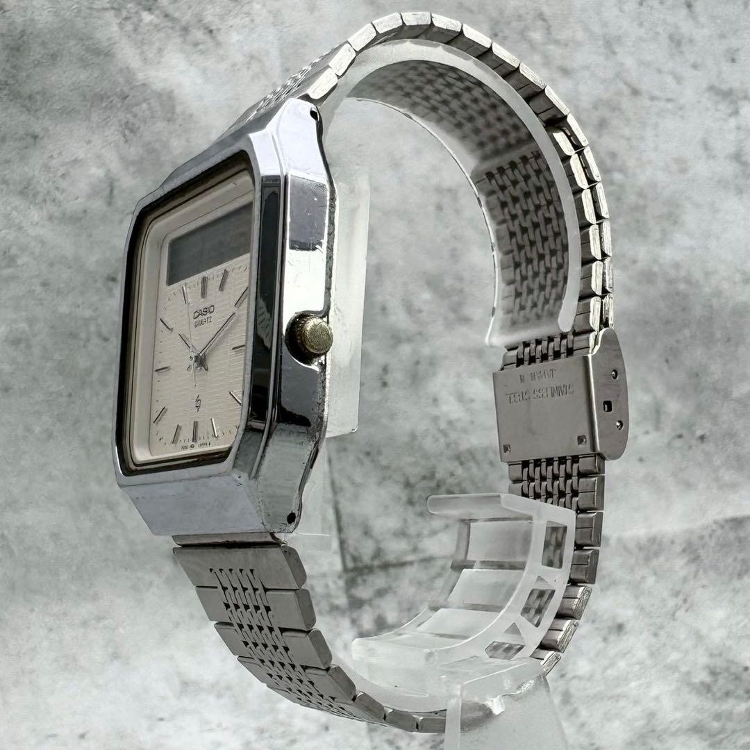 CASIO 31.9mm Used Watch Quartz Silver Dial Men’s Analog Vintage