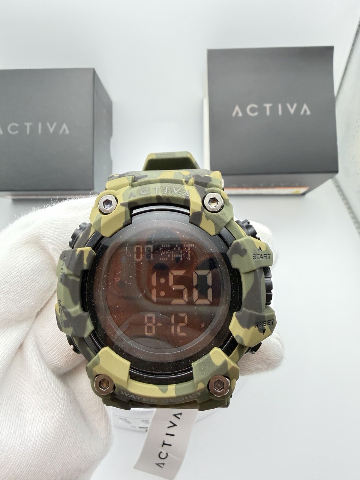 ACW1968-001- Activa X Invicta Digital Men’s Watch – 56mm, Camouflage, Green.