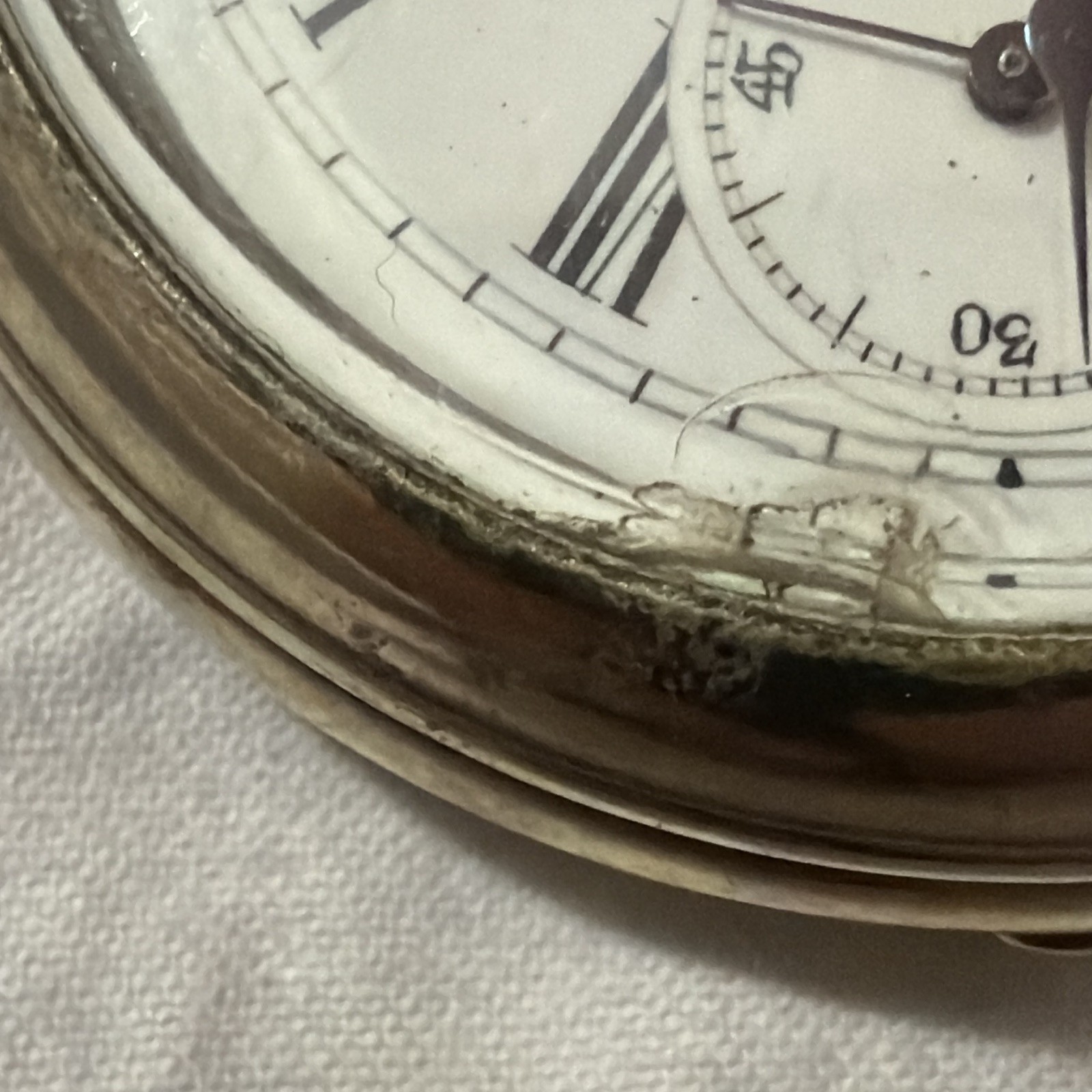 Roskopf Silver Open Face Pocket Watch White Roman Dial Manual Cylinder 1870s