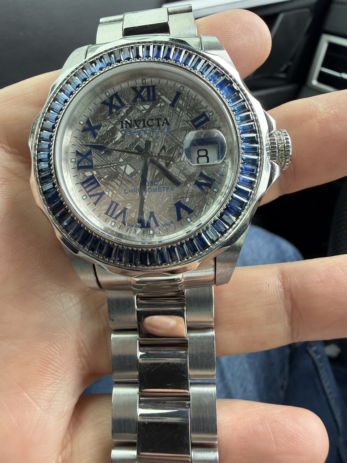 SUPER RARE Invicta COSC Meteorite Dial Sapphire Bezel 5ctw Swiss Made Auto #5172