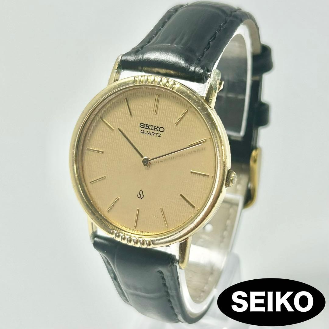Seiko Quartz Gold Unisex Watch 31.8mm Vintage Working Condition