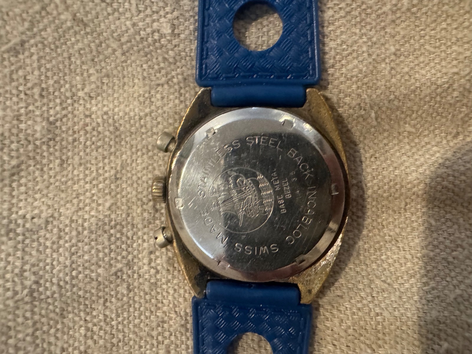 Vintage Wakmann panda chronograph date 7734 mechanical swiss made timepiece