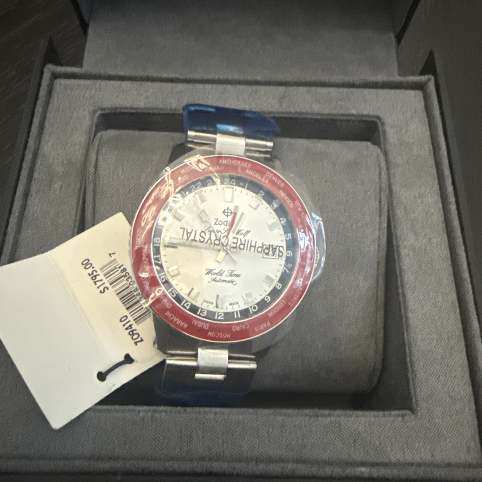 Zodiac Super Sea Wolf Automatic World Time GMT Dial Men’s Watch ZO9410