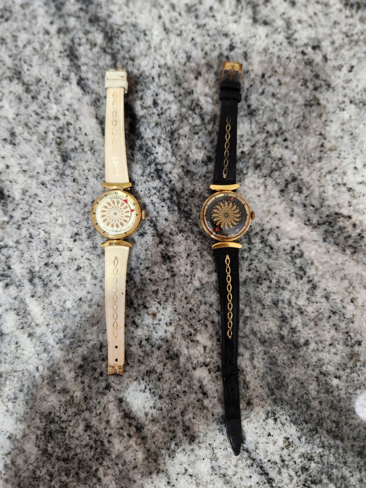 Ernest Borel Kaleidoscope Cocktail Women Watch Set Black And White