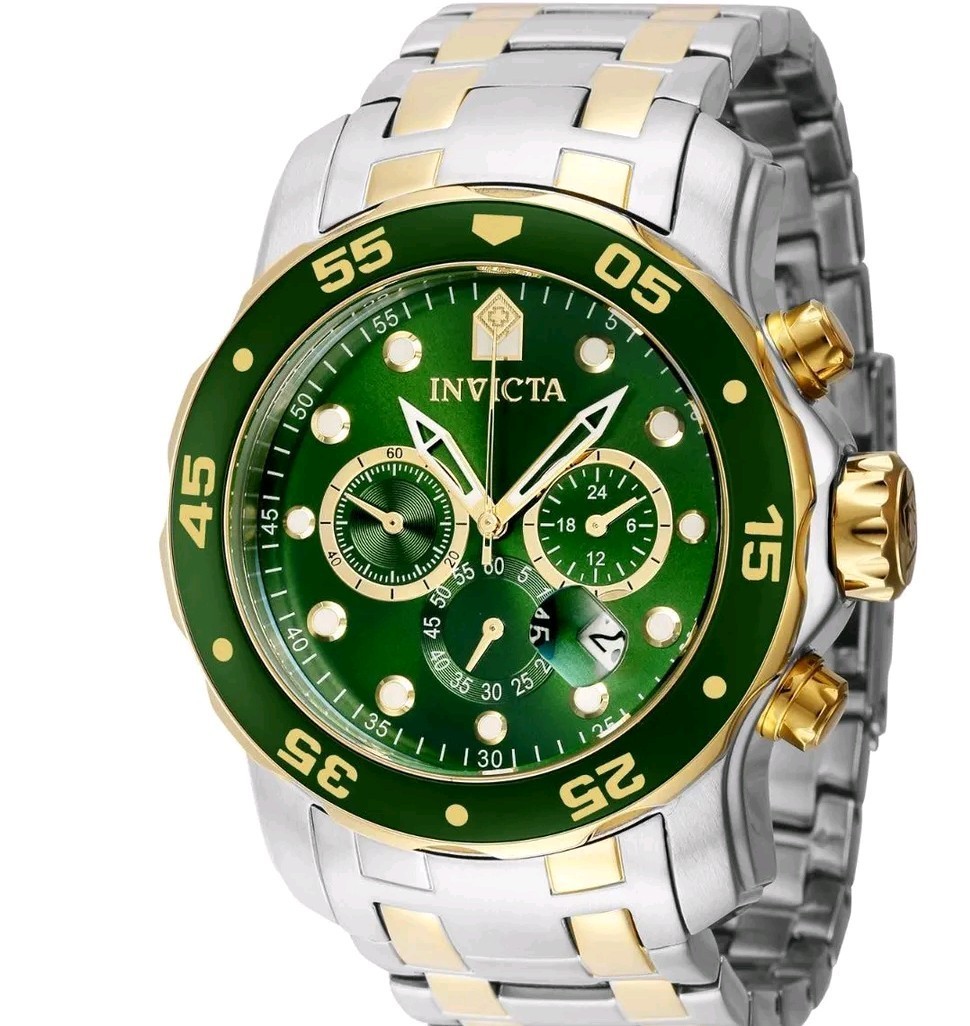 Invicta Pro Diver Scuba Men’s Chronograph Quartz Green Dial 48mm, 200m Water Res