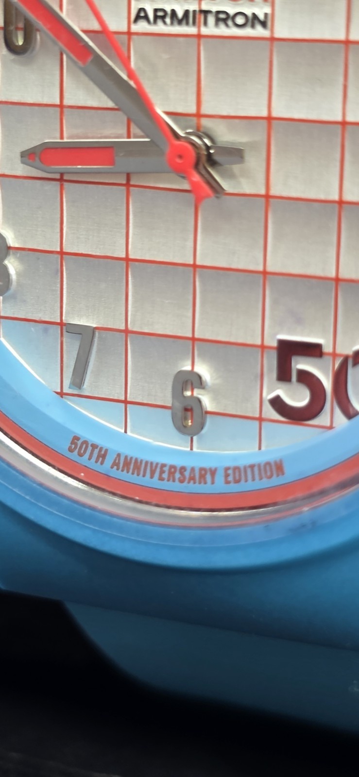 Armitron A.WATCH 50th Anniversary Edition Blue & Red Silicone Watch NEW
