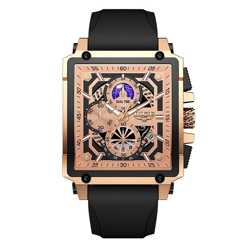 Men’s Luxury Watch Quartz Luminous Date Dial Silicone Band Daily Wriswatch Gift