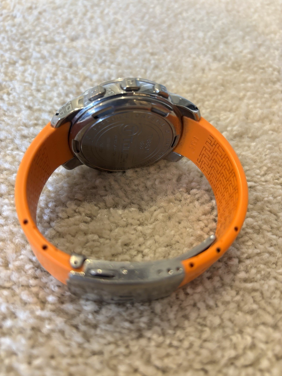 Tissot T-Touch Men’s Analog/Digital Quartz Compass Altimeter Orange Strap