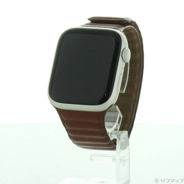 Sofmap Used Apple Watch Series 8 GPS 45mm Starlight Aluminum Case Amber Leather