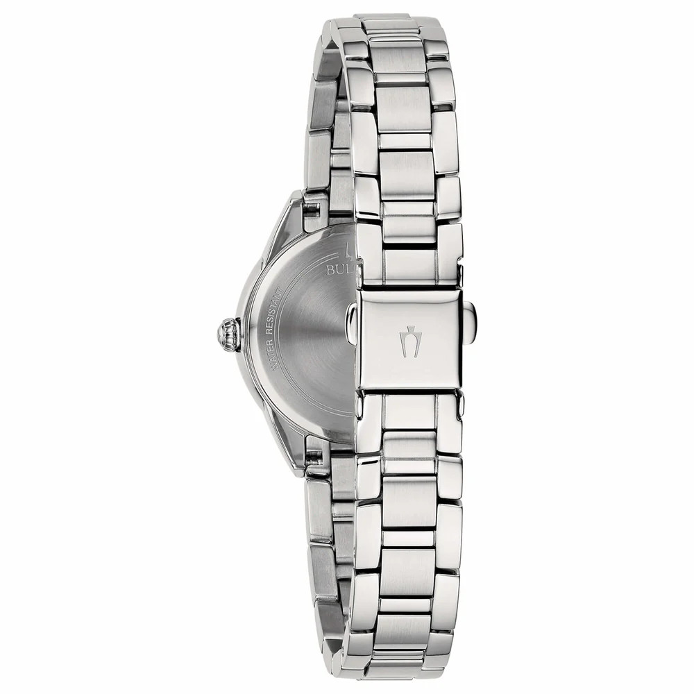 Bulova Sutton 96P219 Women’s Watch Silver Dial Stainless Steel Bracelet 28 mm