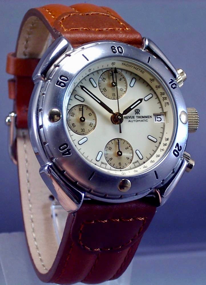 REVUE THOMMEN CHRONOMARK 2 Button Auto Chronograph – Valjoux 7750 With Box Steel