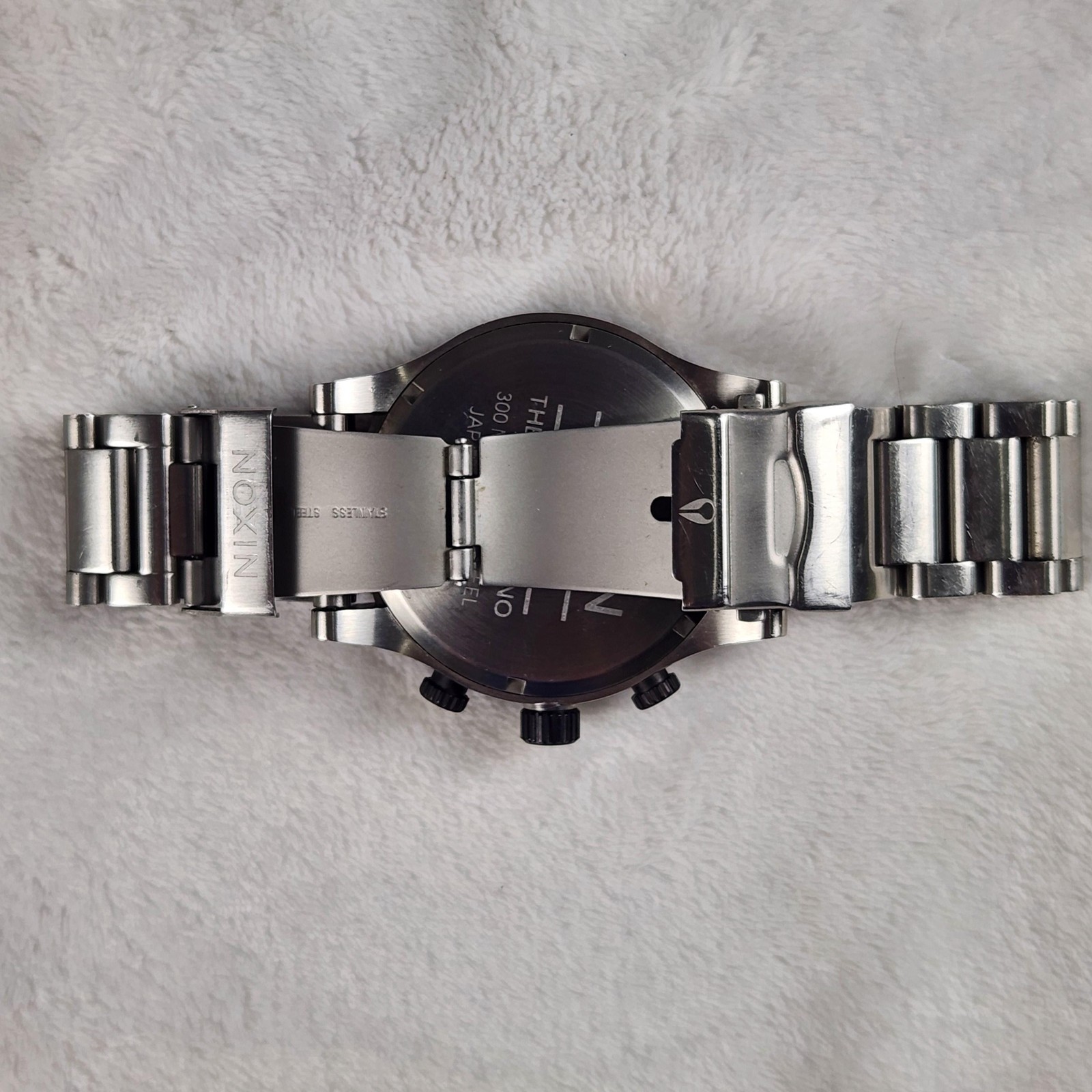 Nixon 51-30 Chrono Simplify Mens Watch 51mm Gray Dial Black Bezel 300M Steel