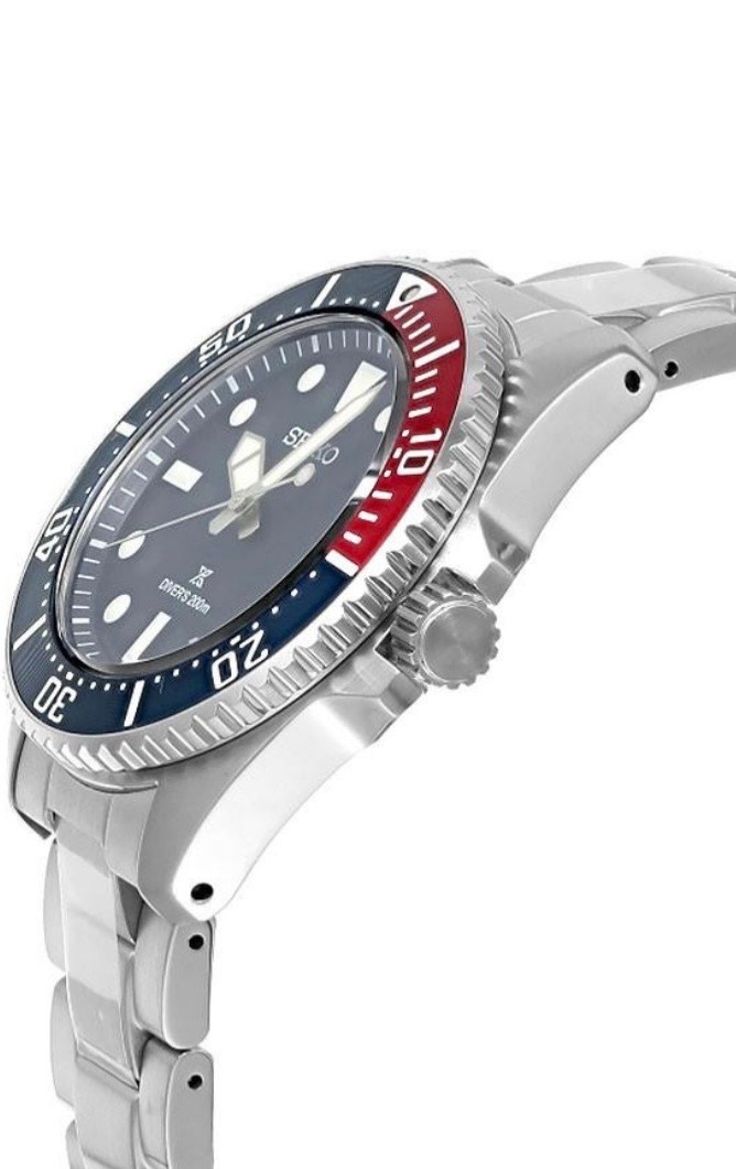 Seiko SNE595 Prospex Pepsi Dial Sapphire Crystal Stainless Steel Men’s Watch