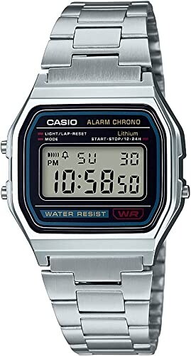 Casio Men’s A158WA-1DF Stainless Steel Digital Watch