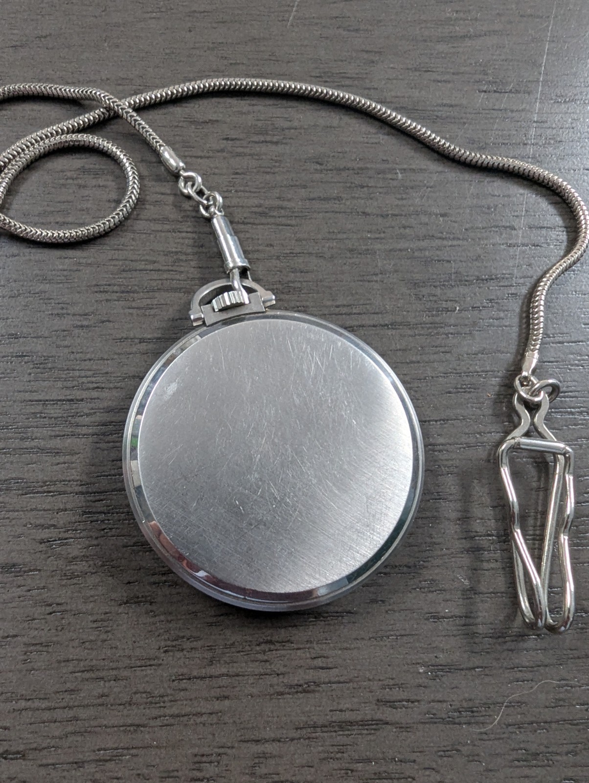 Rolex Precision 9165 Stainless Steel Pocket Watch w/ Box & Original Chain