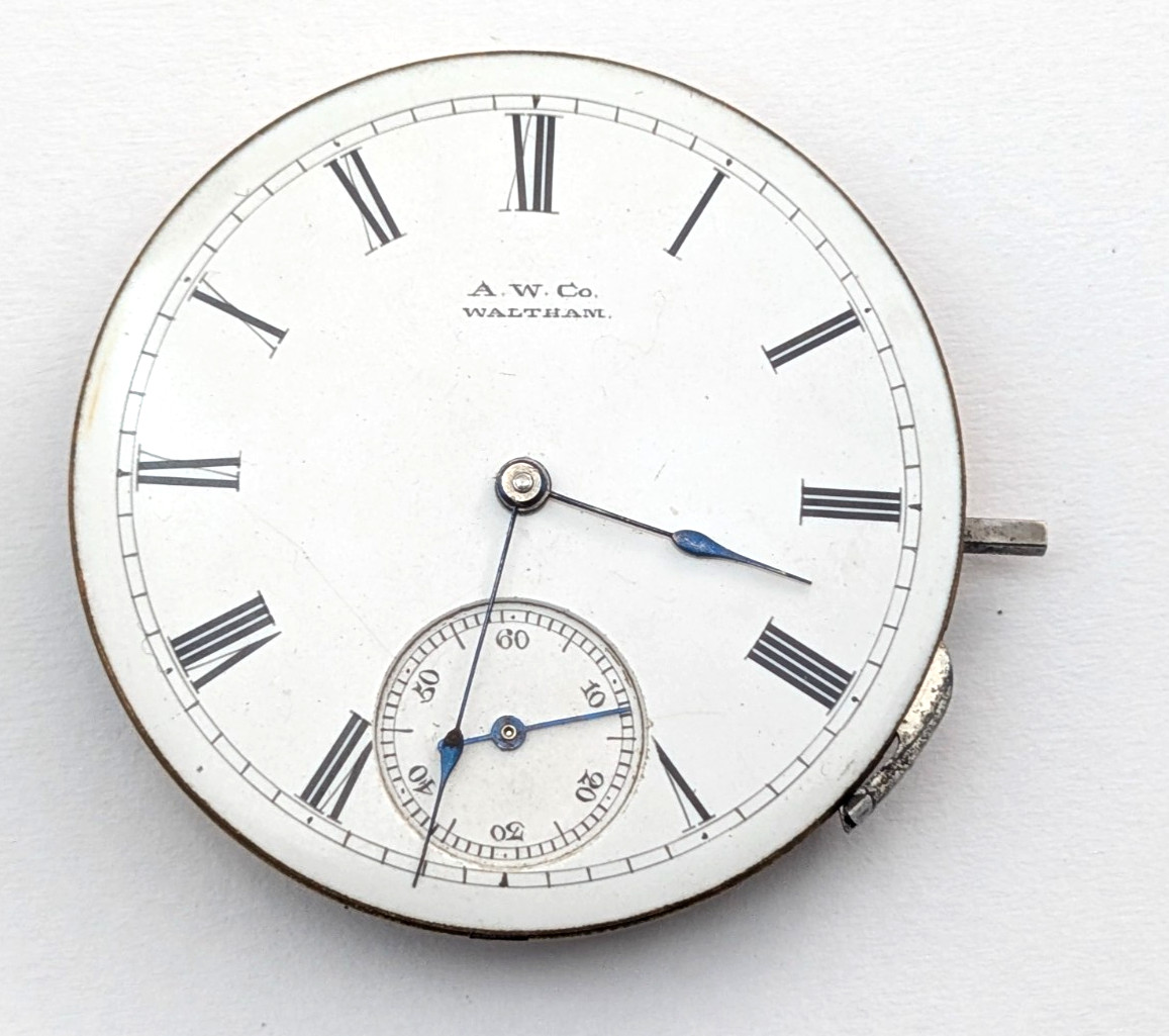 Antique WALTHAM Royal Model 1873 7j 8s 36mm Pocket Watch Movement PARTS REPAIR