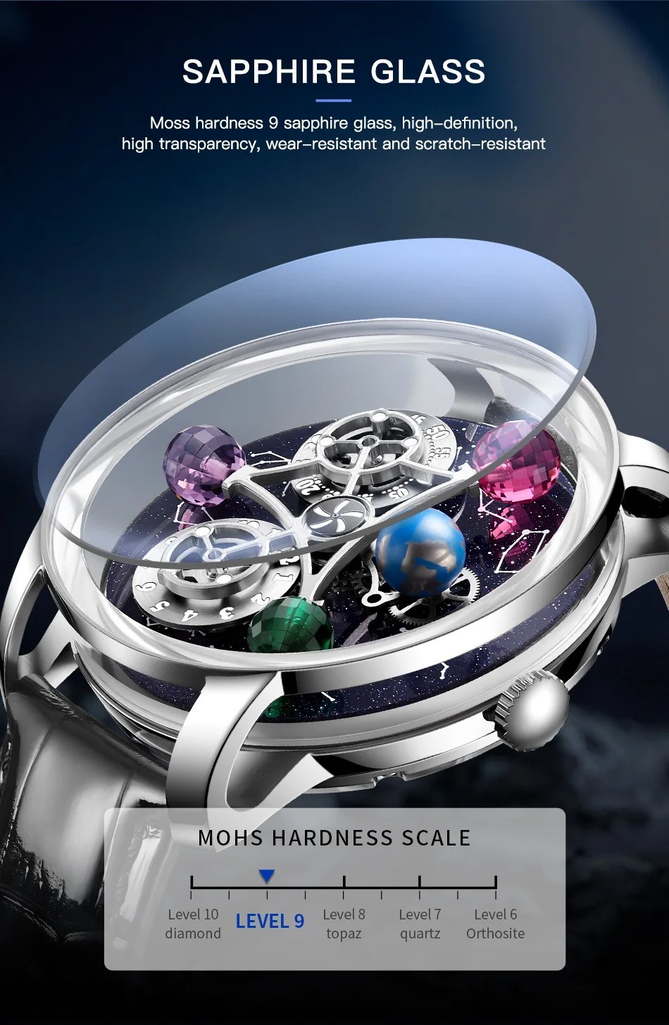 Jacob PINDU Constellation Star Mechanical Celestial Tourbillon Rotating Roulette