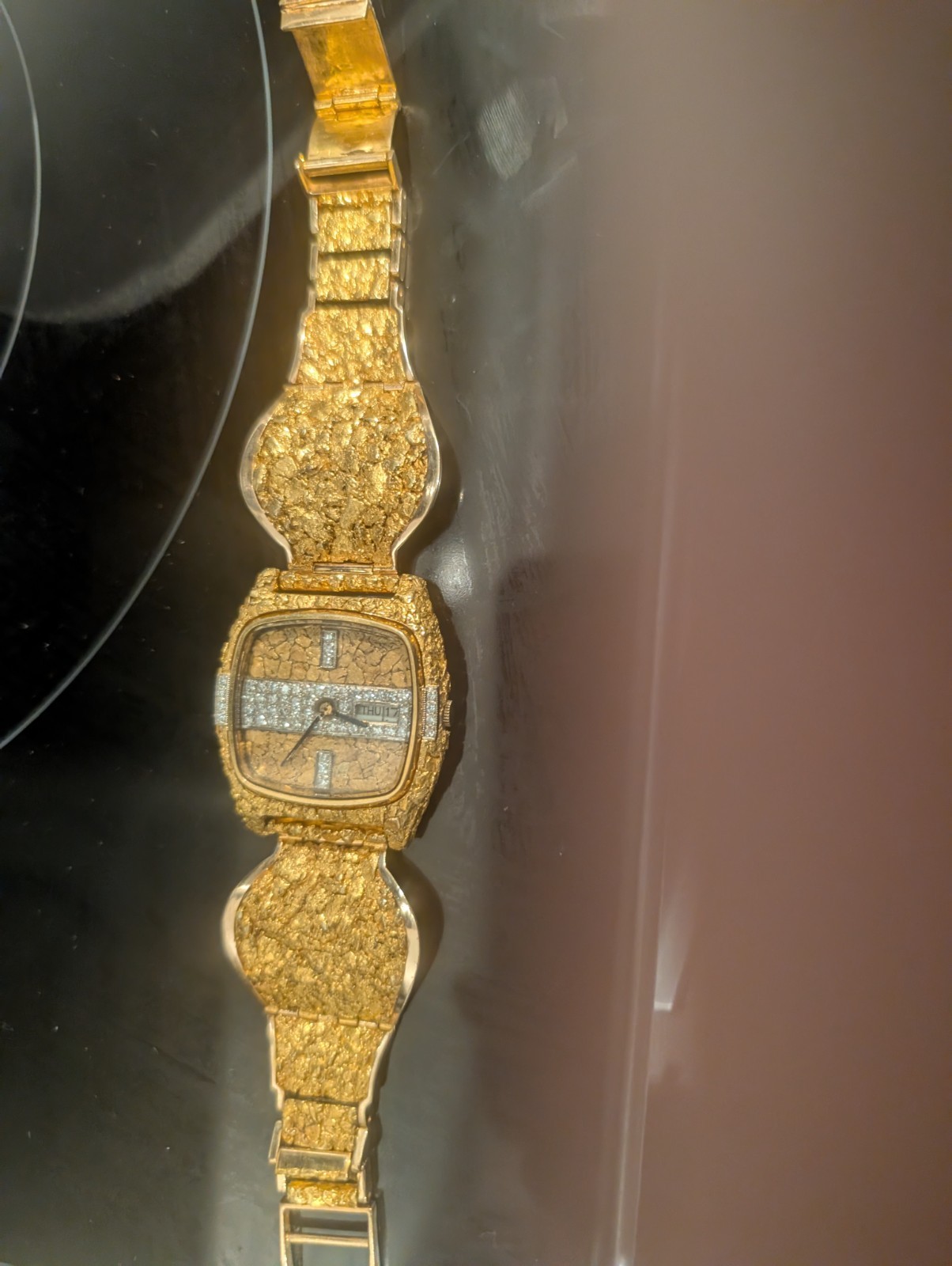 JAGI Approved Vintage 24kt Gold Nugget Seico Watch