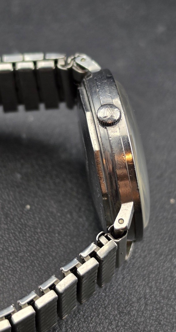 Vintage Vulcain Centenary Automatic 17 Jewel Swiss Date Watch 33mm Running
