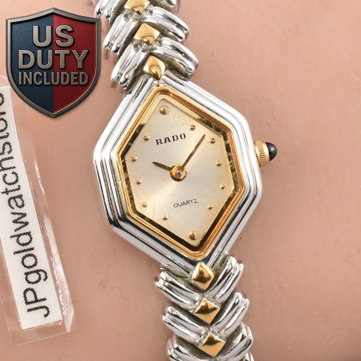 Serviced Rado Florence 133.9710.2 Silver Dial Hexagon 18mm Quartz Women’s Watch