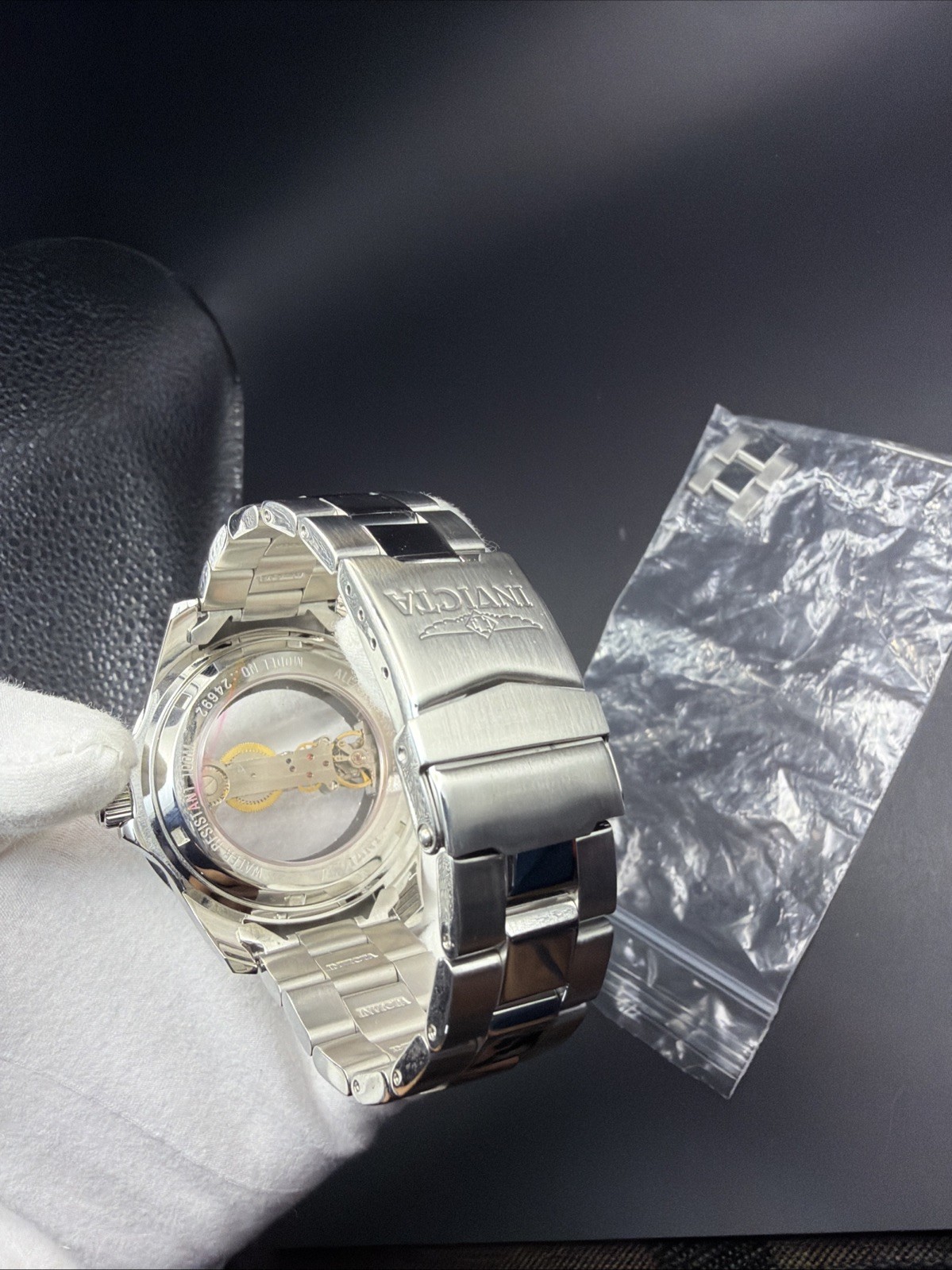 Invicta Pro Diver 24692 Ghost Bridge Skeleton Mechanical Stainless Black Watch