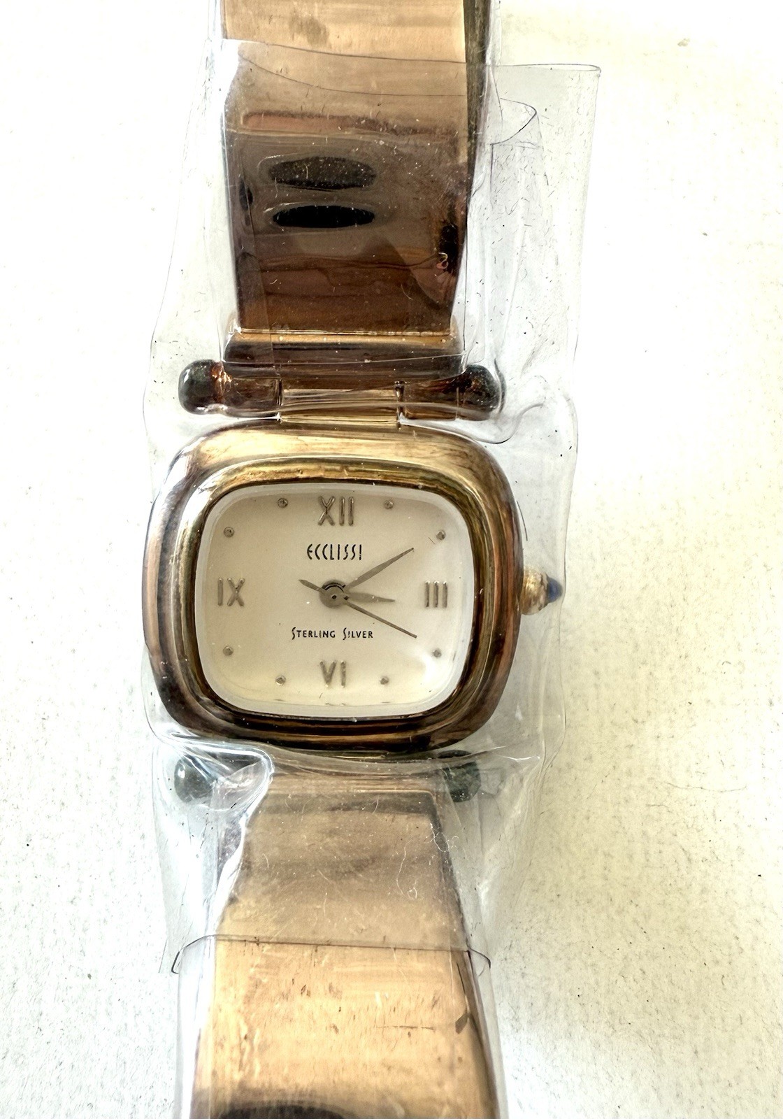 New Ecclissi Sterling Silver Womens Watch Tarnished Needs Polish Model 81730