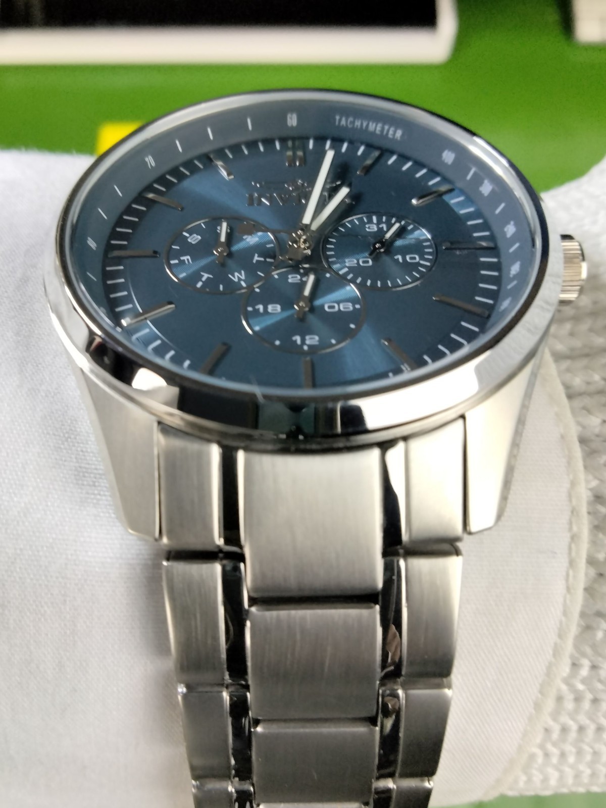 Invicta Specialty 49950 Blue Dial Stainless Steel Men’s Quartz Watch 44 mm 100 M