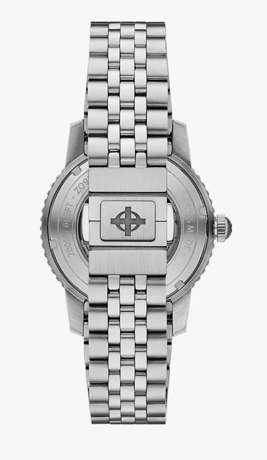Zodiac Super Sea Wolf Auto Skeleton Dial Black Bezel Steel Bracelet Watch ZO9319