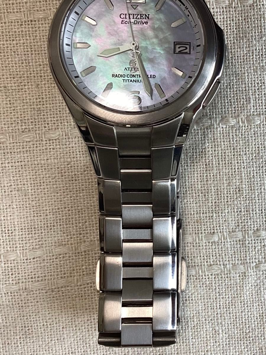 Citizen Attesa ATD53-2618 Eco-Drive Radio Limited MOP Dial Titanium Watch Japan