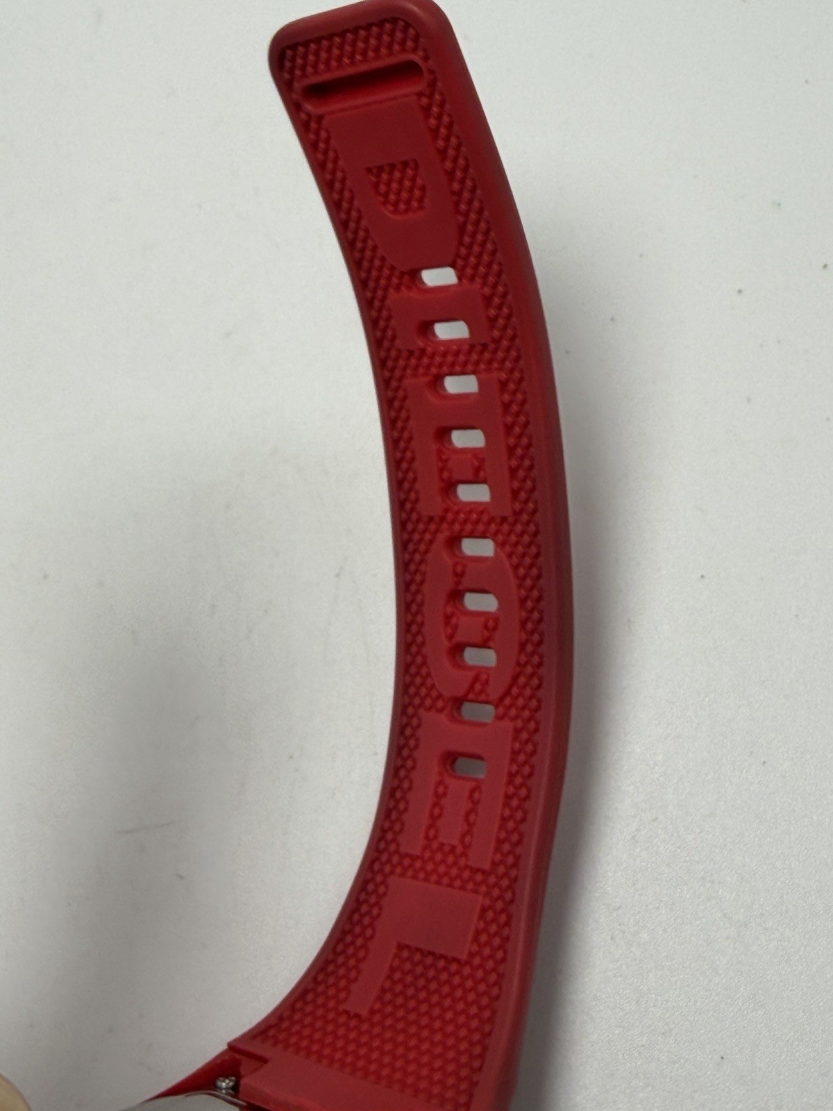 Diesel DZ-7132 New Battery Mens Digital Watch 38MM 8″ Red Rubber Band